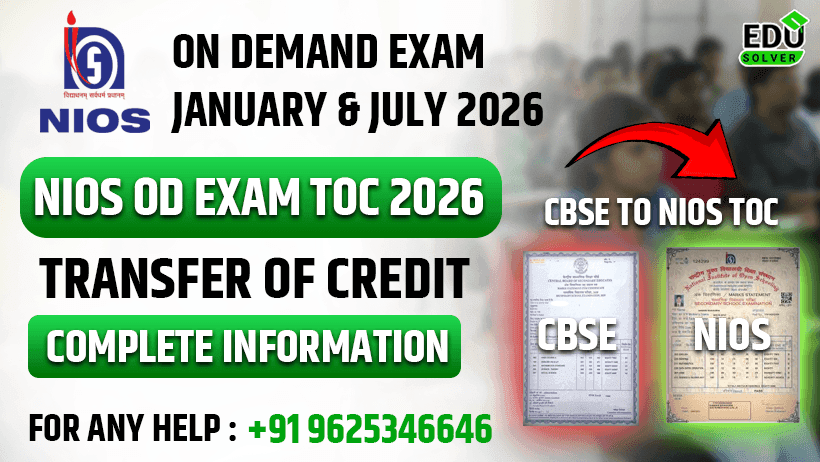 NIOS TOC 2026