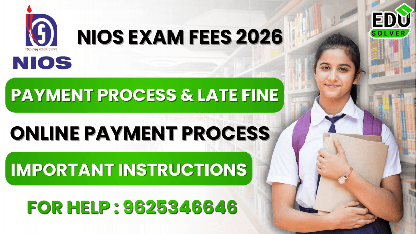 NIOS Exam Fees 2026